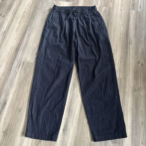 Old Navy Billie Straight Pull On Elastic Waist Pants Blue Cotton Size Small